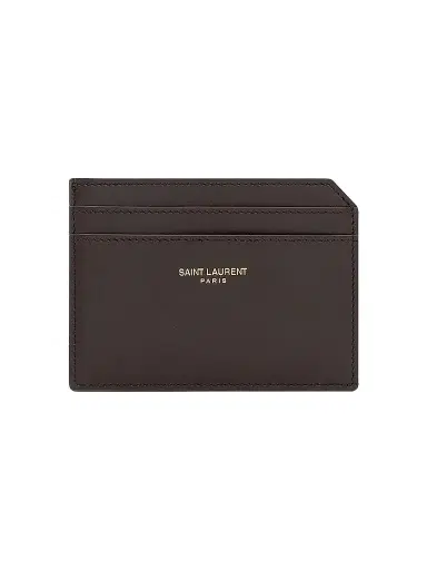 Saint Laurent Men's Open Card Case in Two-Tone Smooth Leather | Thumbnail 1 Saint Laurent Men's Open Card Case in Two-Tone Smooth Leather | Thumbnail 1