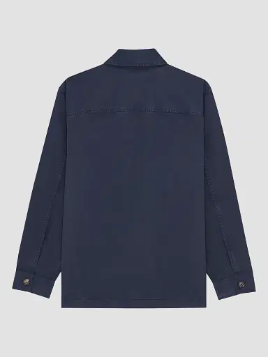 Saint Laurent Men's Cassandre Overshirt in Cotton Linen Gabardine - French Navy - Size XS | Thumbnail 2 Saint Laurent Men's Cassandre Overshirt in Cotton Linen Gabardine - French Navy - Size XS | Thumbnail 2