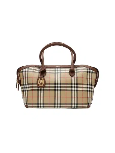 Burberry Women's Check Zipped Tote | Thumbnail 1