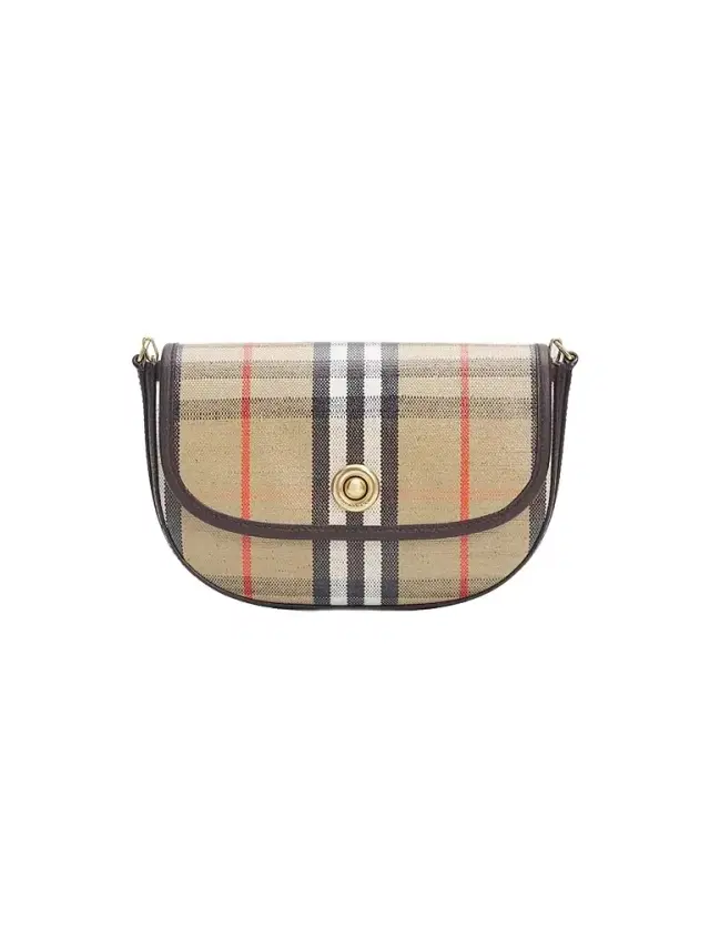 Burberry Women's Highlands Mini Check Cotton-Blend Shoulder Bag - Sand