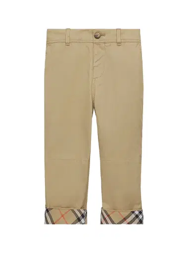 Burberry Baby Boy's, Little Boy's & Boy's Sheldon Check Cuff Pants - Sand - Size 3 | Thumbnail 1