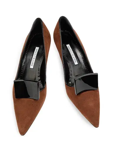 Manolo Blahnik Women's Potoka 50MM Suede Pumps | Thumbnail 4 Manolo Blahnik Women's Potoka 50MM Suede Pumps | Thumbnail 4
