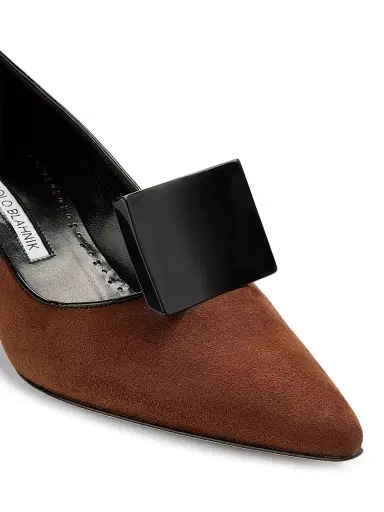 Manolo Blahnik Women's Potoka 50MM Suede Pumps | Thumbnail 5 Manolo Blahnik Women's Potoka 50MM Suede Pumps | Thumbnail 5