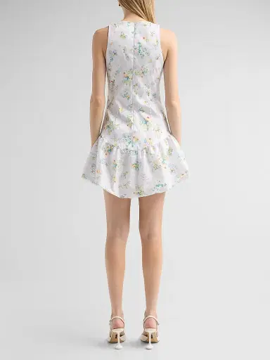 Kika Vargas Women's Birgit Pastel Meadow Taffeta Mini Dress - Pastel - Size 0 | Thumbnail 3