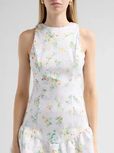 Kika Vargas Women's Birgit Pastel Meadow Taffeta Mini Dress - Pastel - Size 0 | Thumbnail 5