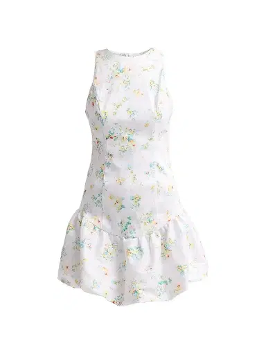 Kika Vargas Women's Birgit Pastel Meadow Taffeta Mini Dress - Pastel - Size 0 | Thumbnail 1