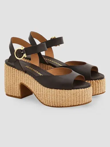 Ferragamo Women's Nerea 90MM Leather Espadrille Sandals - Naturale Biscotto - Size 11 | Thumbnail 4 Ferragamo Women's Nerea 90MM Leather Espadrille Sandals - Naturale Biscotto - Size 11 | Thumbnail 4