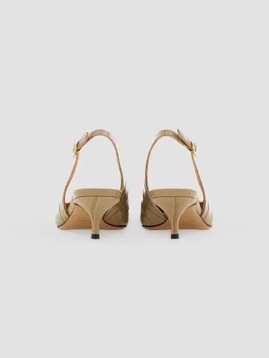 Ferragamo Women's Sara 40MM Croc-Print Leather Slingback Pumps | Thumbnail 3