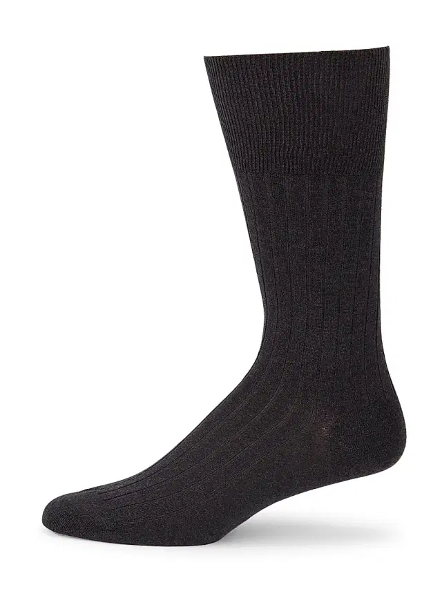 Marcoliani Men's Cotton Dress Socks - Charcoal