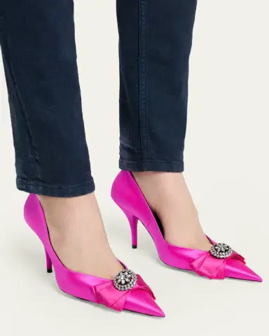 Balenciaga 110mm Avenue Palazzo Embellished Satin Pumps | Thumbnail 2 Balenciaga 110mm Avenue Palazzo Embellished Satin Pumps | Thumbnail 2