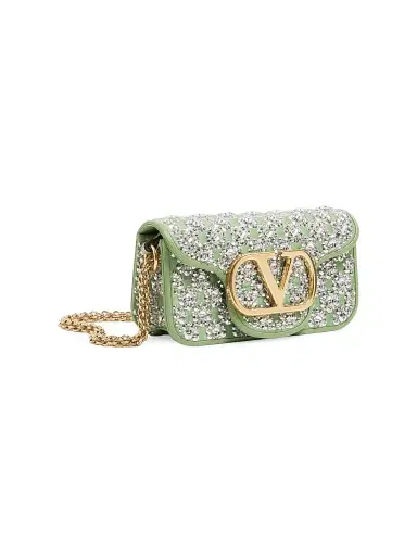 Valentino Garavani Women's Locò Small Embroidered Shoulder Bag | Thumbnail 3 Valentino Garavani Women's Locò Small Embroidered Shoulder Bag | Thumbnail 3