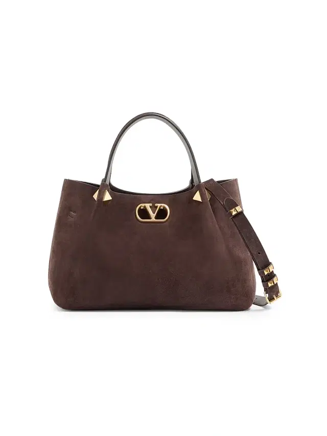 Valentino Garavani Women's  Shopping Bag in Soft Suede - Ebony