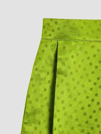 Valentino Garavani Women's Jacquard Pants in Silk-Linen - Avocado - Size 8 | Thumbnail 6 Valentino Garavani Women's Jacquard Pants in Silk-Linen - Avocado - Size 8 | Thumbnail 6