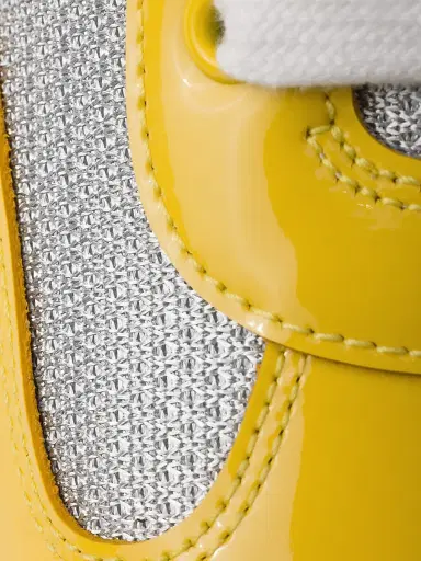 Prada Men's Patent Leather and Technical Fabric America's Cup Sneakers - Yellow | Thumbnail 5