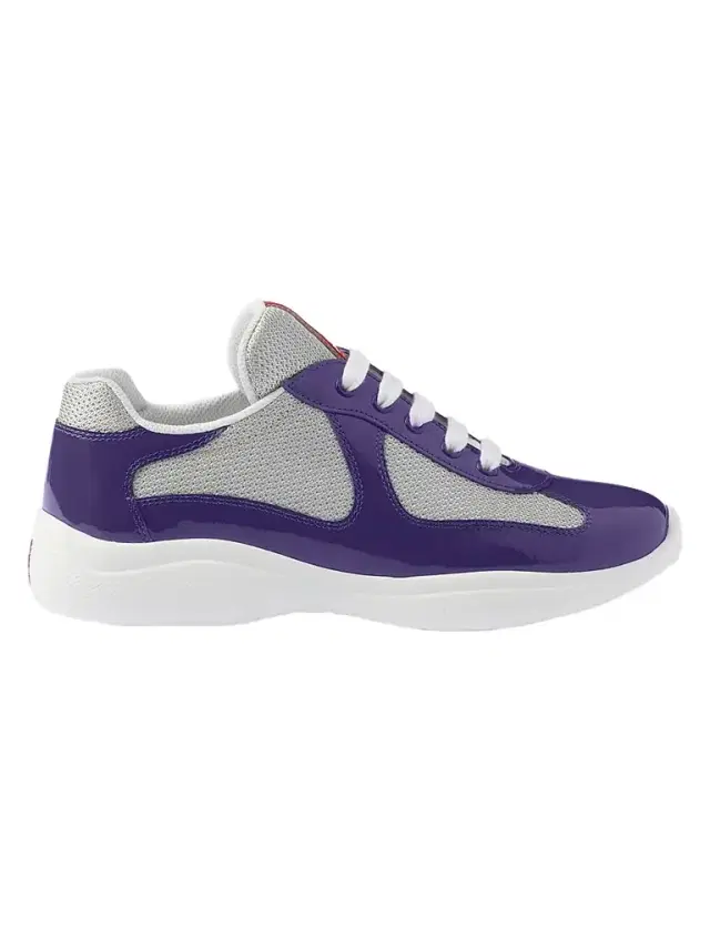 Prada Women's America's Cup Biker Fabric Sneakers - Dark Purple