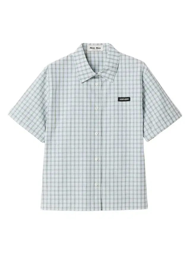 Miu Miu Women's Checked Poplin Shirt - White