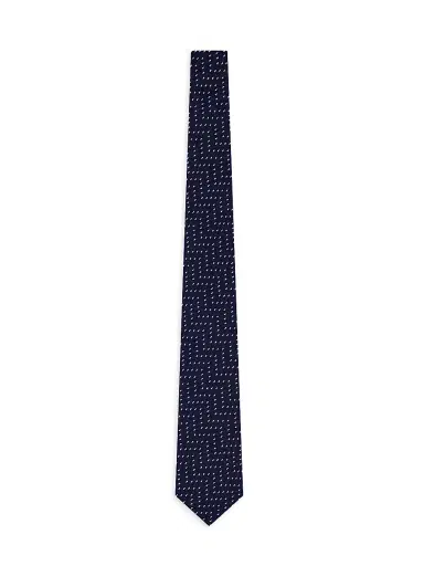 Giorgio Armani Men's Wide Chevron Geometric Silk Tie | Thumbnail 1 Giorgio Armani Men's Wide Chevron Geometric Silk Tie | Thumbnail 1
