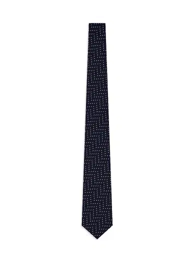 Giorgio Armani Men's Wide Chevron Geometric Silk Tie | Thumbnail 1 Giorgio Armani Men's Wide Chevron Geometric Silk Tie | Thumbnail 1