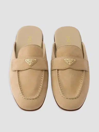 Prada Women's Nubuck Mules | Thumbnail 4 Prada Women's Nubuck Mules | Thumbnail 4