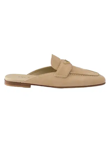 Prada Women's Nubuck Mules | Thumbnail 1 Prada Women's Nubuck Mules | Thumbnail 1