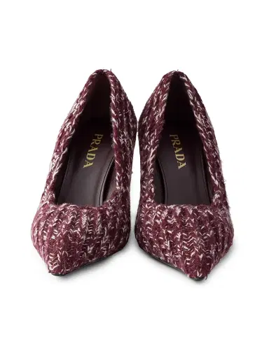 Prada Women's Knit Pumps - Red | Thumbnail 4