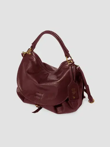 Miu Miu Women's Rendezvous Leather Hobo Bag - Dark Red | Thumbnail 2