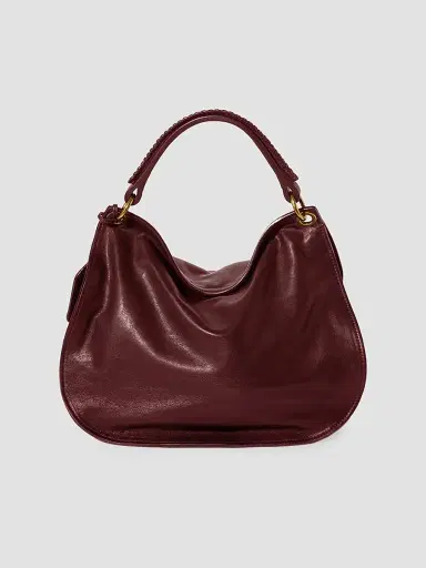 Miu Miu Women's Rendezvous Leather Hobo Bag - Dark Red | Thumbnail 3