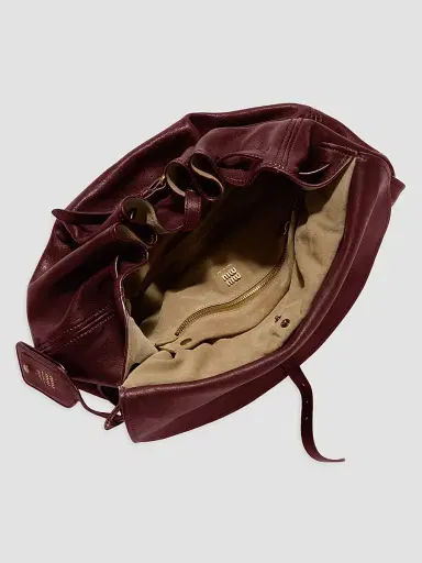 Miu Miu Women's Rendezvous Leather Hobo Bag - Dark Red | Thumbnail 4
