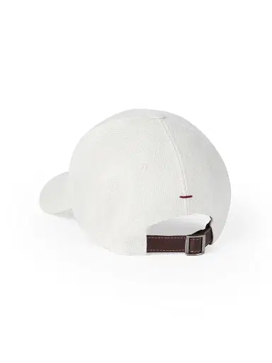 Brunello Cucinelli Men's Silk, Linen and Wool Hopsack Baseball Cap - Off White - Size XL | Thumbnail 2 Brunello Cucinelli Men's Silk, Linen and Wool Hopsack Baseball Cap - Off White - Size XL | Thumbnail 2
