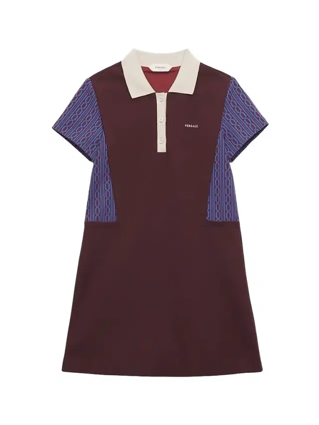 Versace Little Girl's & Girl's Colorblocked Polo Minidress - Light Bordeaux