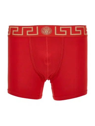 Versace Men's Medusa Key Jersey Boxer Brief - Red Gold - Size XXL | Thumbnail 1 Versace Men's Medusa Key Jersey Boxer Brief - Red Gold - Size XXL | Thumbnail 1