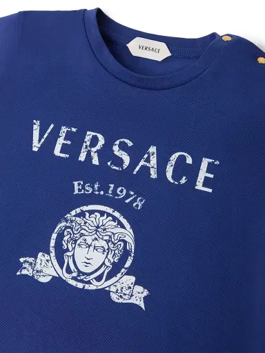 Versace Baby's & Little Kid's Varsity Print T-Shirt - Cobalt Blue - Size 3 | Thumbnail 3