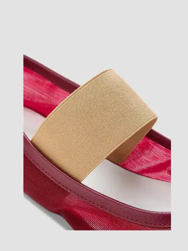 MM6 MAISON MARGIELA Women's Elastic Mesh Ballet Flats | Thumbnail 6