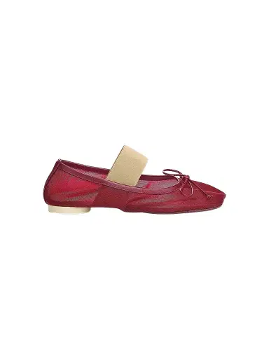 MM6 MAISON MARGIELA Women's Elastic Mesh Ballet Flats | Thumbnail 1