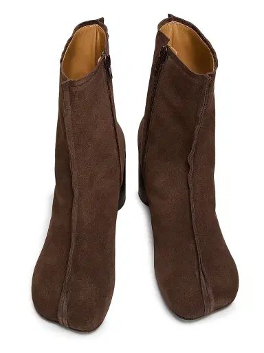 MM6 MAISON MARGIELA Women's Stitch 70MM Central-Seam Suede Ankle Boots | Thumbnail 4
