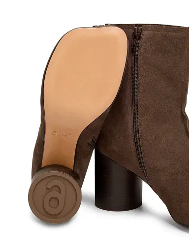 MM6 MAISON MARGIELA Women's Stitch 70MM Central-Seam Suede Ankle Boots | Thumbnail 5
