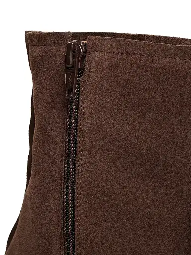 MM6 MAISON MARGIELA Women's Stitch 70MM Central-Seam Suede Ankle Boots | Thumbnail 6