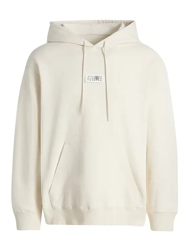 Men's Numeric Cotton Hoodie - Ecru
