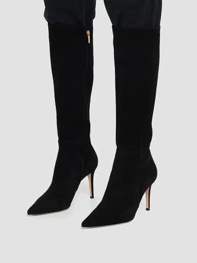 Gianvito Rossi Women's 85MM Suede Stiletto Knee High Boots - Nero Black - Size 12 | Thumbnail 2 Gianvito Rossi Women's 85MM Suede Stiletto Knee High Boots - Nero Black - Size 12 | Thumbnail 2