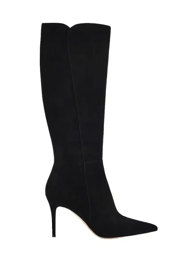 Gianvito Rossi Women's 85MM Suede Stiletto Boots - Nero Black