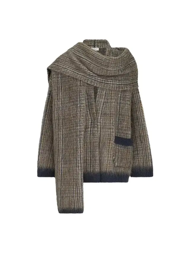 Brunello Cucinelli Women's Mohair and Wool Prince of Wales Double Knit Outerwear Jacket with Scarf - Brown