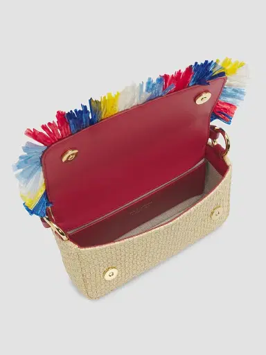 Dolce & Gabbana Women's Fringed Raffia Shoulder Bag | Thumbnail 3