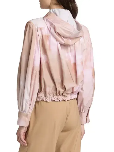 Fabiana Filippi Women's Abstract Floral Taffeta Hooded Jacket - Memento Rosae - Size 8 | Thumbnail 5