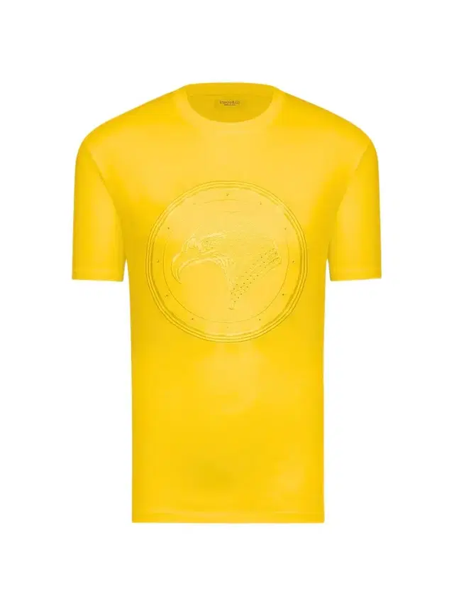 Stefano Ricci Men's Eagle Embroidered Logo T-Shirt - Yellow