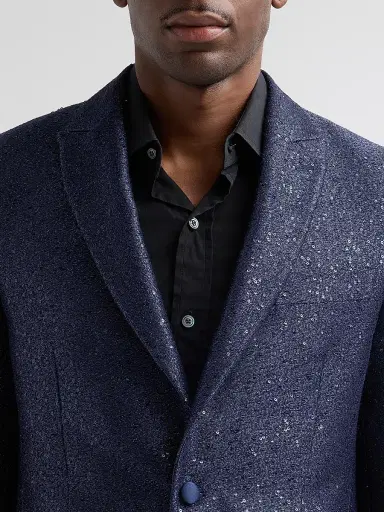 Pal Zileri Men's Sparkle Donegal-Effect Dinner Jacket - Blue - Size 46 | Thumbnail 5 Pal Zileri Men's Sparkle Donegal-Effect Dinner Jacket - Blue - Size 46 | Thumbnail 5