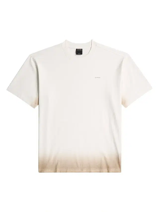 G-Star Men's Logo Sprayed Cotton T-Shirt - Milk Dark Brick Spray