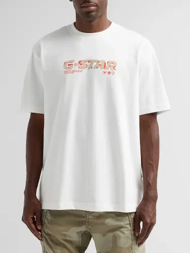 G-Star Men's Two Way Logo Crewneck T-Shirt - White - Size XXL | Thumbnail 4 G-Star Men's Two Way Logo Crewneck T-Shirt - White - Size XXL | Thumbnail 4