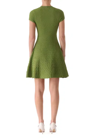 Jason Wu Collection SHORT SLEEVE CABLE KNIT FIT AND FLARE DRESS | Thumbnail 5