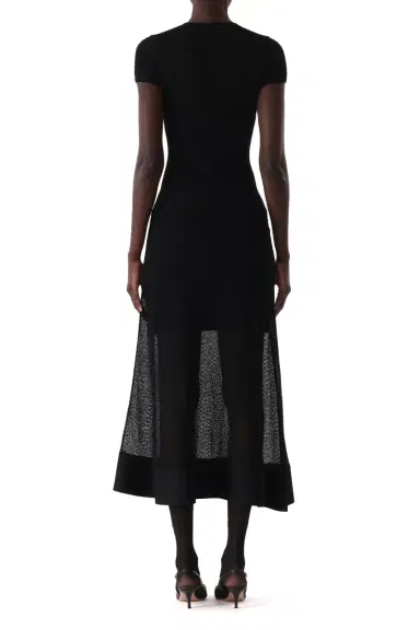 Jason Wu Collection SHORT SLEEVE DROP WAIST LAYERED KNIT DRESS | Thumbnail 4