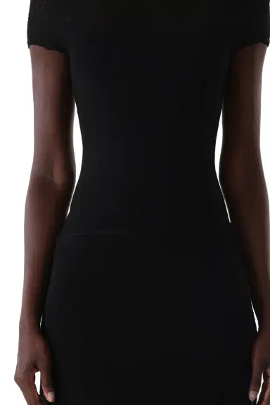 Jason Wu Collection SHORT SLEEVE DROP WAIST LAYERED KNIT DRESS | Thumbnail 5